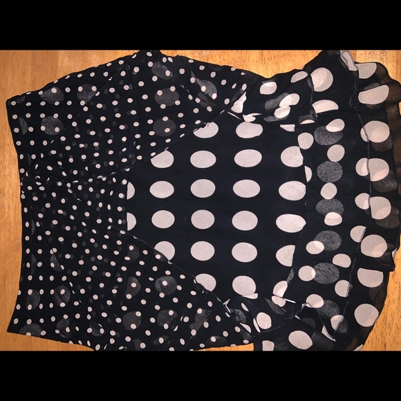 Tommy Hilfiger Polka Dot Black & Cream Skirt - Picture 2 of 4